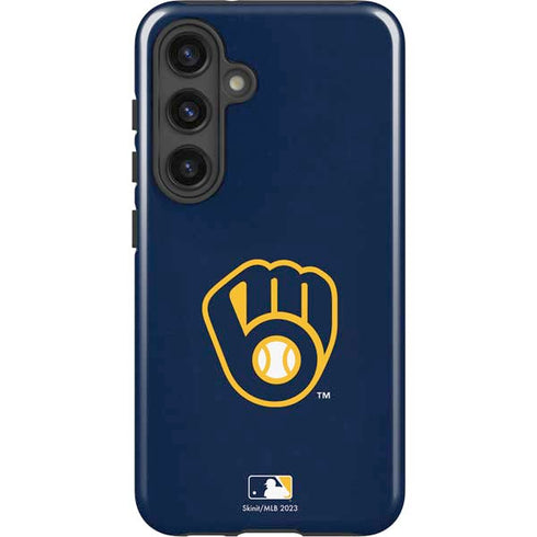 MLB Milwaukee Brewers - Solid Distressed Galaxy S25 Impact Case